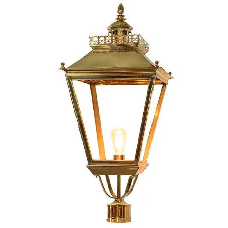 Chateau Large Lamp Post Head for 3" dia. Polished Brass