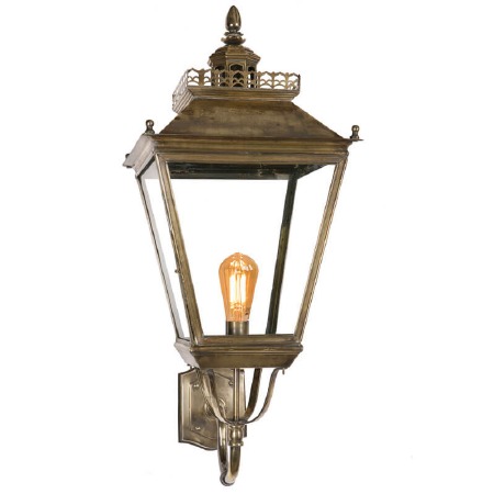Chateau Large Outdoor Wall Lantern Renovated Brass