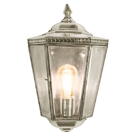 Chelsea Flush Outdoor Wall Lantern Nickel