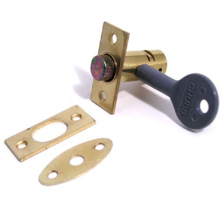 Chubb Window Bolt Polished Brass Lacquered - Broughtons Lighting ...