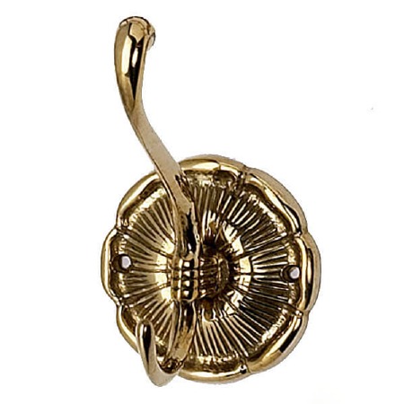 Barocco Hat & Coat Hook Polished Brass Unlacquered