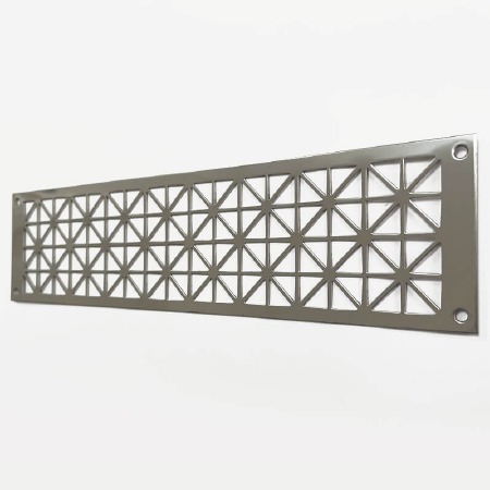 Collateral Decorative Vent 12" x 3" Polished Stainless Steel