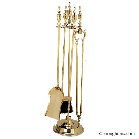 Urn-top Companion Set Brass