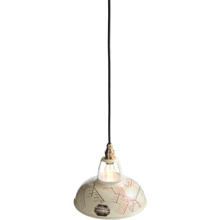 Coolicon Original 1933 Design Light Shade 23cm Cream with Map Outside ...