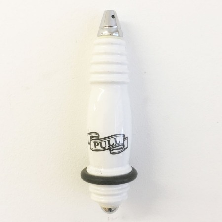 Cistern Pull Ceramic with Chrome Trim