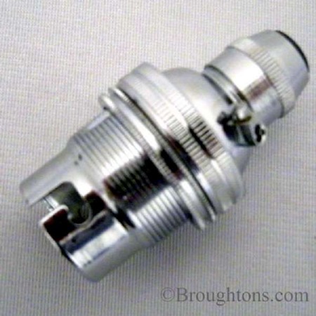 Cordgrip Lampholder BC Chrome