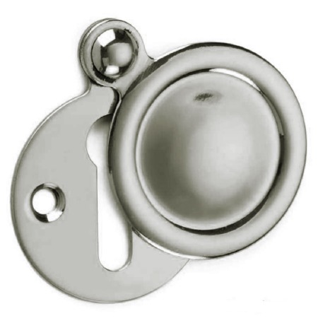 Covered Raised Escutcheon Polished Nickel