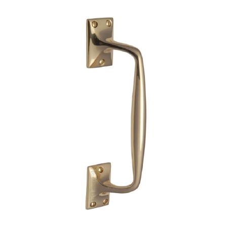 Heritage Cranked Pull Handle V1150 253 Polished Brass