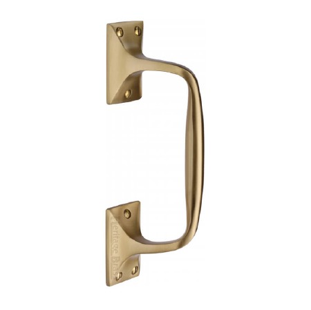 Heritage Cranked Pull Handle V1150 202 Satin Brass