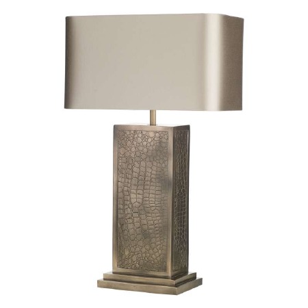David Hunt Croc Table Lamp with Shade Bronze