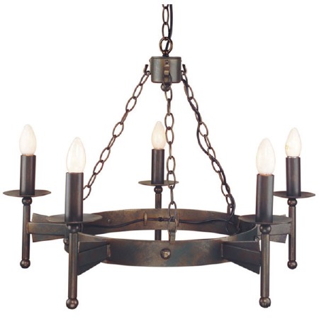 Elstead Cromwell 5 Light Chandelier Old Bronze