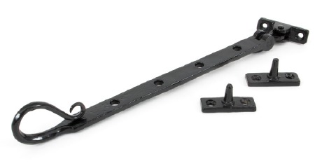 From The Anvil Shepherds Crook Window Stay Black 10"