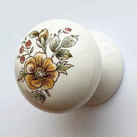 Porcelain Cupboard Knob 50mm Victoriana