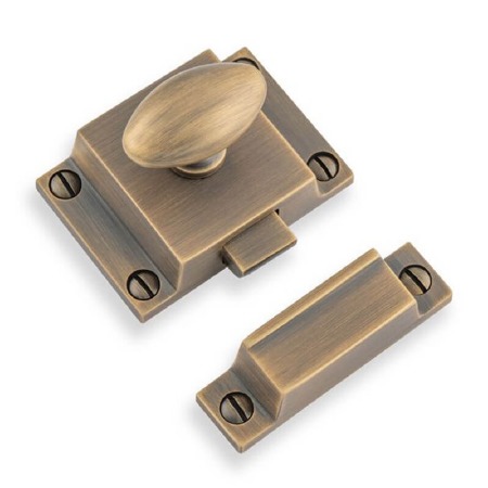Alexander Wilks Cupboard Latch Antique Brass Lacquered