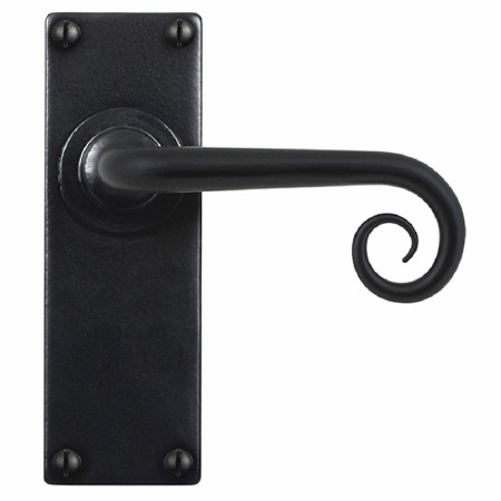 Stonebridge Curl Lever Latch Door Handle Armor Coat Flat Black