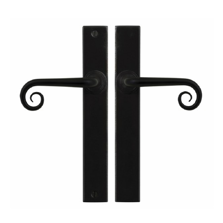 Stonebridge Curl Passage Multipoint Door Handle Armor Coat Flat Black