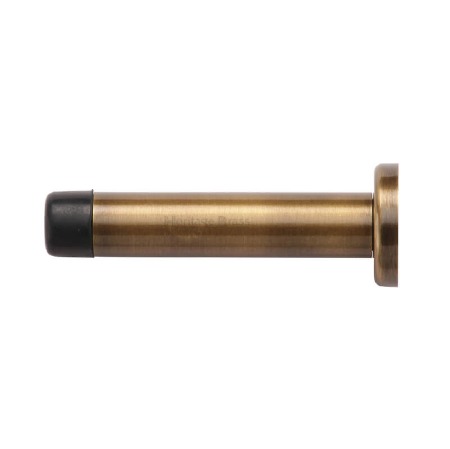 Heritage Cylinder Wall Mounted Door Stop with Rose V1192 76 Antique Brass