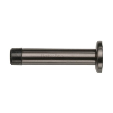 Heritage Cylinder Wall Mounted Door Stop with Rose V1192 76 Matt Bronze