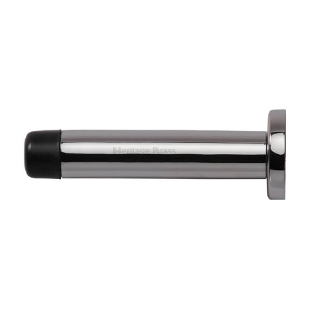 Heritage Cylinder Wall Mounted Door Stop with Rose V1192 76 Polished Chrome