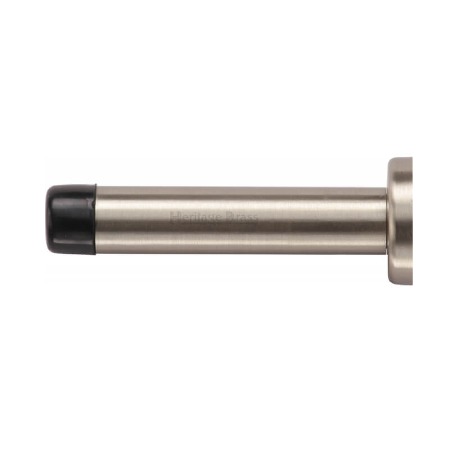 Heritage Cylinder Wall Mounted Door Stop with Rose V1192 76 Satin Nickel