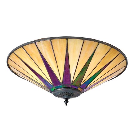 Interiors 1900 Dark Star Tiffany Large Flush Light