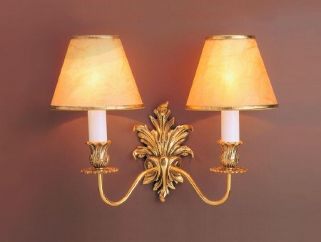 Dauphine Double Wall Light Polished Brass