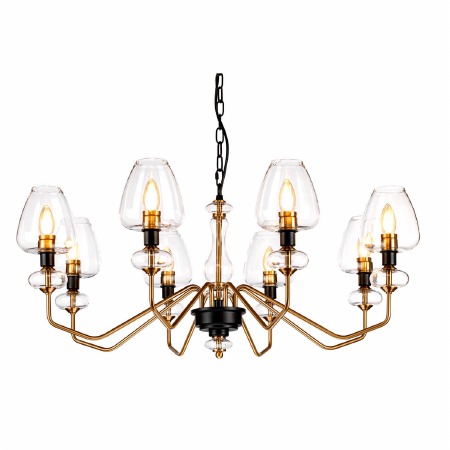 Elstead Armand 8 Light Chandelier Aged Brass