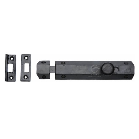 Heritage Door Bolt 6" FB1685 Black Iron Rustic