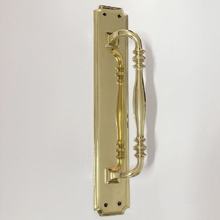 Aston Door Pull Handle 380mm Polished Brass Unlacquered