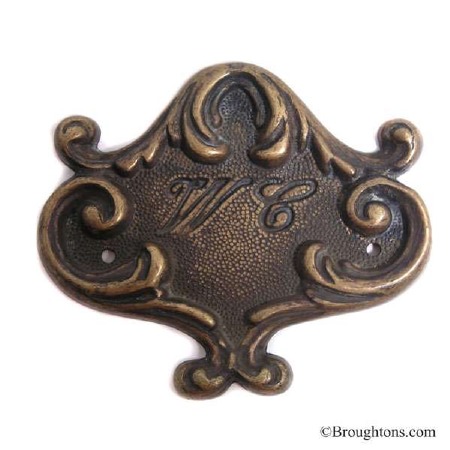 WC Doorplate Antique Brass