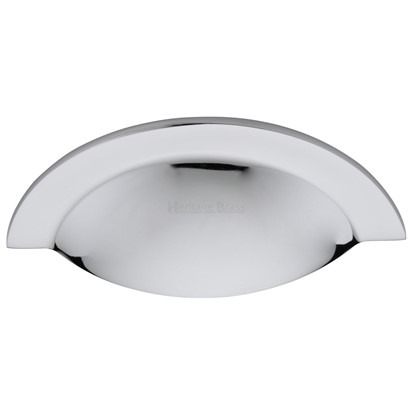 Heritage Cup Drawer Pull C1730 Polished Chrome