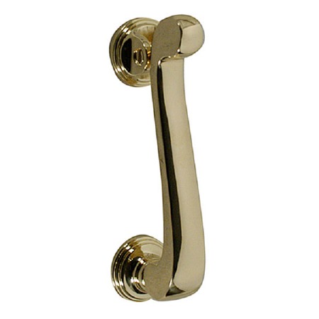 Victorian Constable 626 Drop Door Knocker Polished Brass Unlacquered