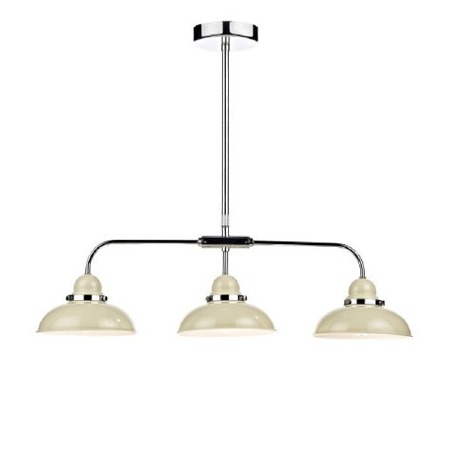 Dynamo Bar Triple Light Pendant Cream