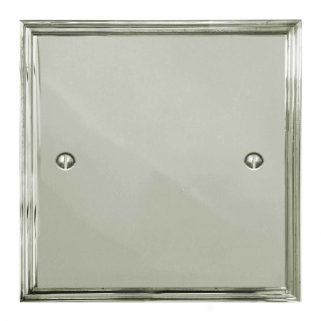 Edwardian Single Blank Plate Polished Nickel