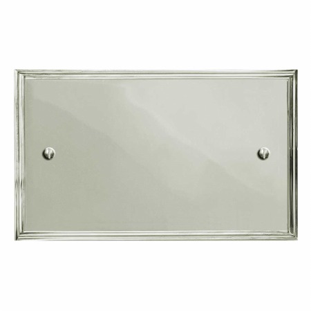 Edwardian Double Blank Plate Polished Nickel