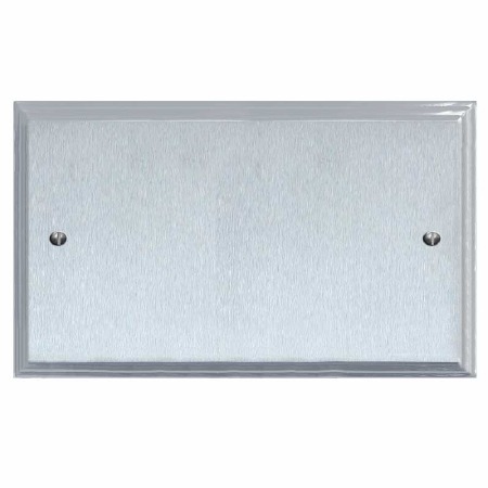 Edwardian Double Blank Plate Satin Chrome