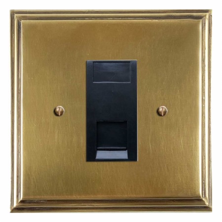 Edwardian Telephone Socket Secondary Antique Satin Brass