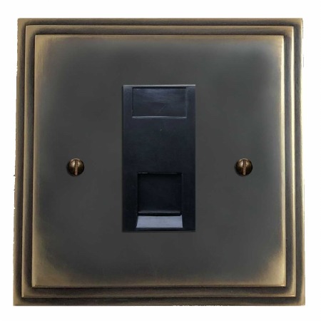 Edwardian Telephone Socket Secondary Dark Antique Relief