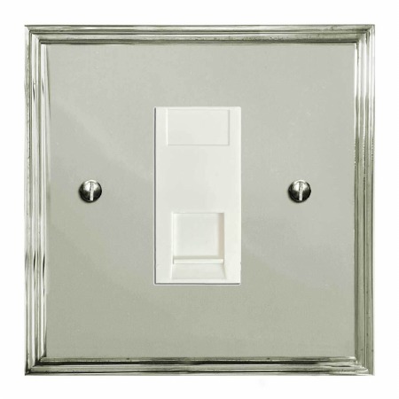 Edwardian Telephone Socket Secondary Polished Nickel