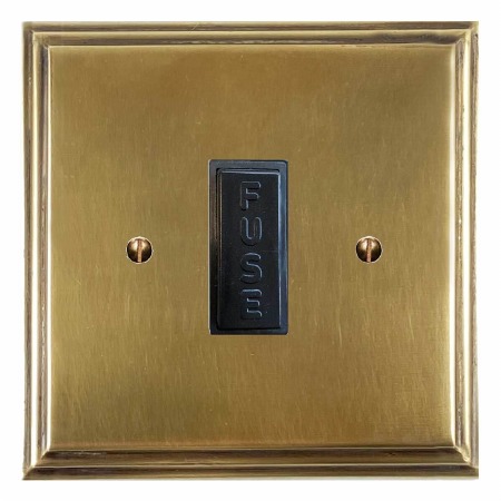 Edwardian Fused Spur Connection Unit 13 Amp Antique Satin Brass