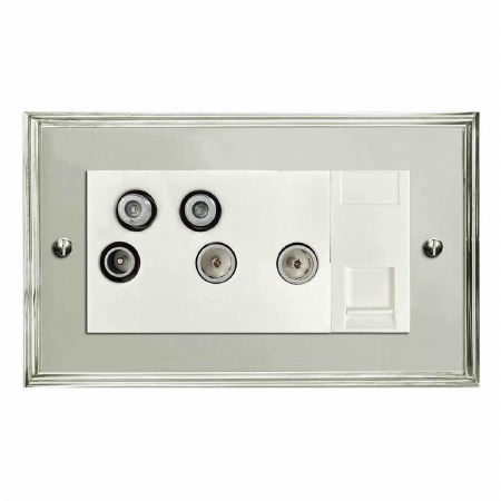 Edwardian Sky+ Socket Polished Nickel