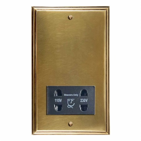 Edwardian Shaver Socket Antique Satin Brass