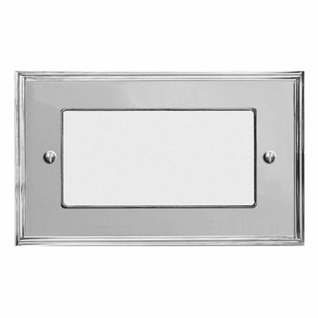 Edwardian Plate for Modular Electrical Components 50x100mm Polished Chrome