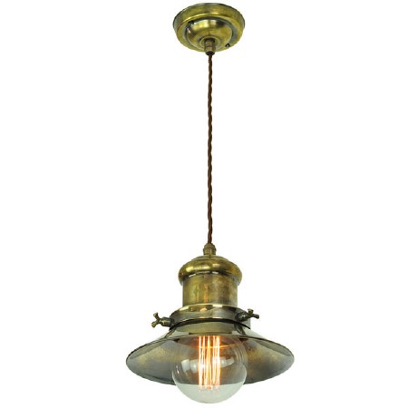 Edison Small Single Pendant Light Antique Brass