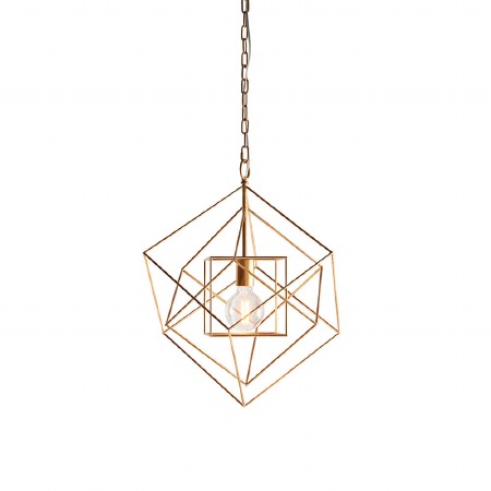 Edmondsham Frame Pendant MED Antique Gold & Silver Leaf