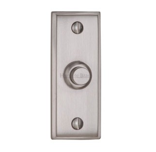 Heritage V1180 Edwardian Bell Push Satin Chrome
