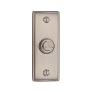 Heritage V1180 Edwardian Bell Push Satin Nickel