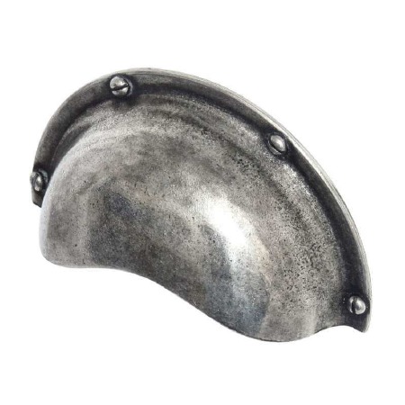 Finesse Elton Cup Handle Drawer Pull PCH005 Solid Pewter