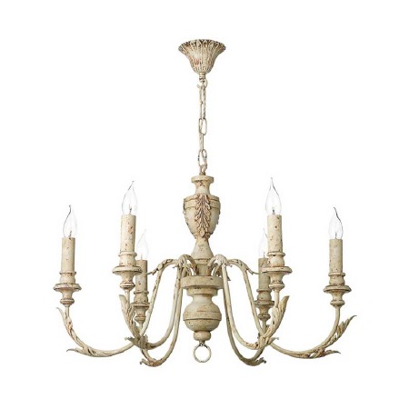 David Hunt Emile 6 Light Chandelier French Cream