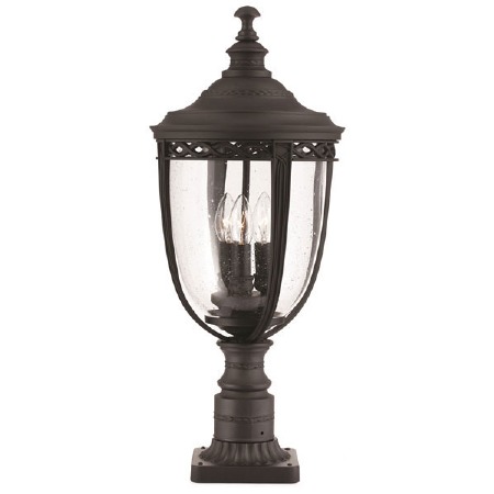 Feiss English Bridle Large Pedestal Lantern Light Black - Broughtons ...